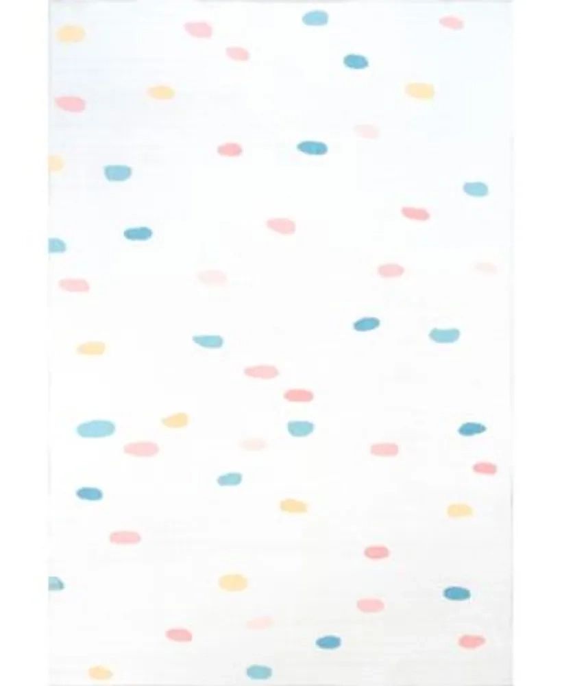 Nuloom Whimsy Calla Kids Polka Dot Nursery Or Playroom X Area Rug | The  Shops At Willow Bend In Pink Whimsy Kids Round Rugs (View 10 of 15)