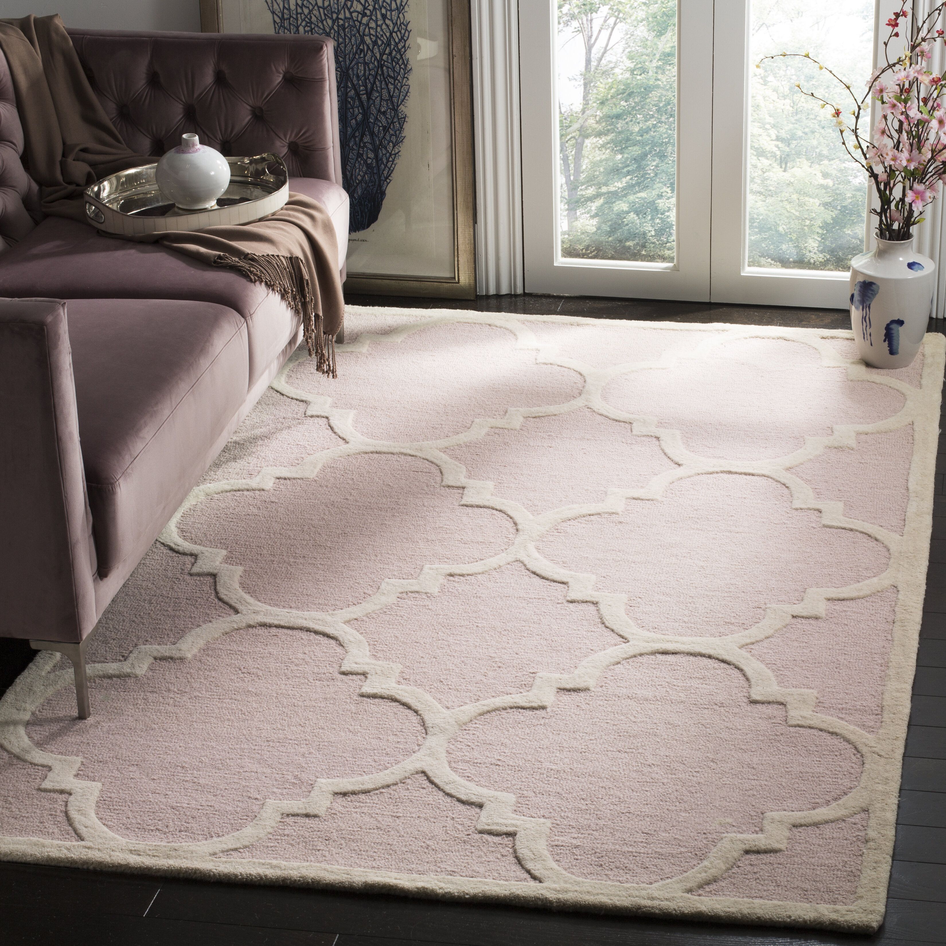 Ophelia & Co. Kaplan Hand Tufted Wool Light Pink/Ivory Rug & Reviews |  Wayfair.co.uk Intended For Light Pink Rugs (Photo 6 of 15)