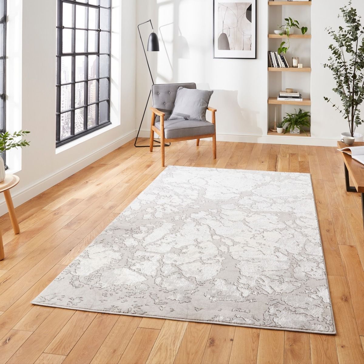 Order Now Apollo 2677 Grey Ivory Abstract Rug – Therugshopuk Throughout Apollo Rugs (View 6 of 15)