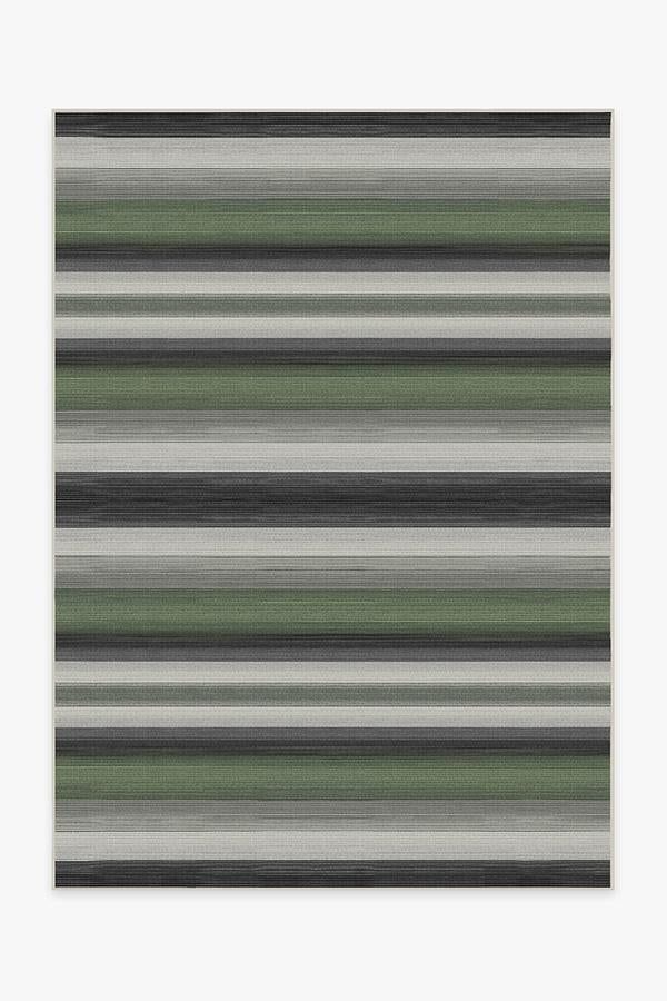 Outdoor Serape Stripe Green Rug With Regard To Green Outdoor Rugs (View 10 of 15)