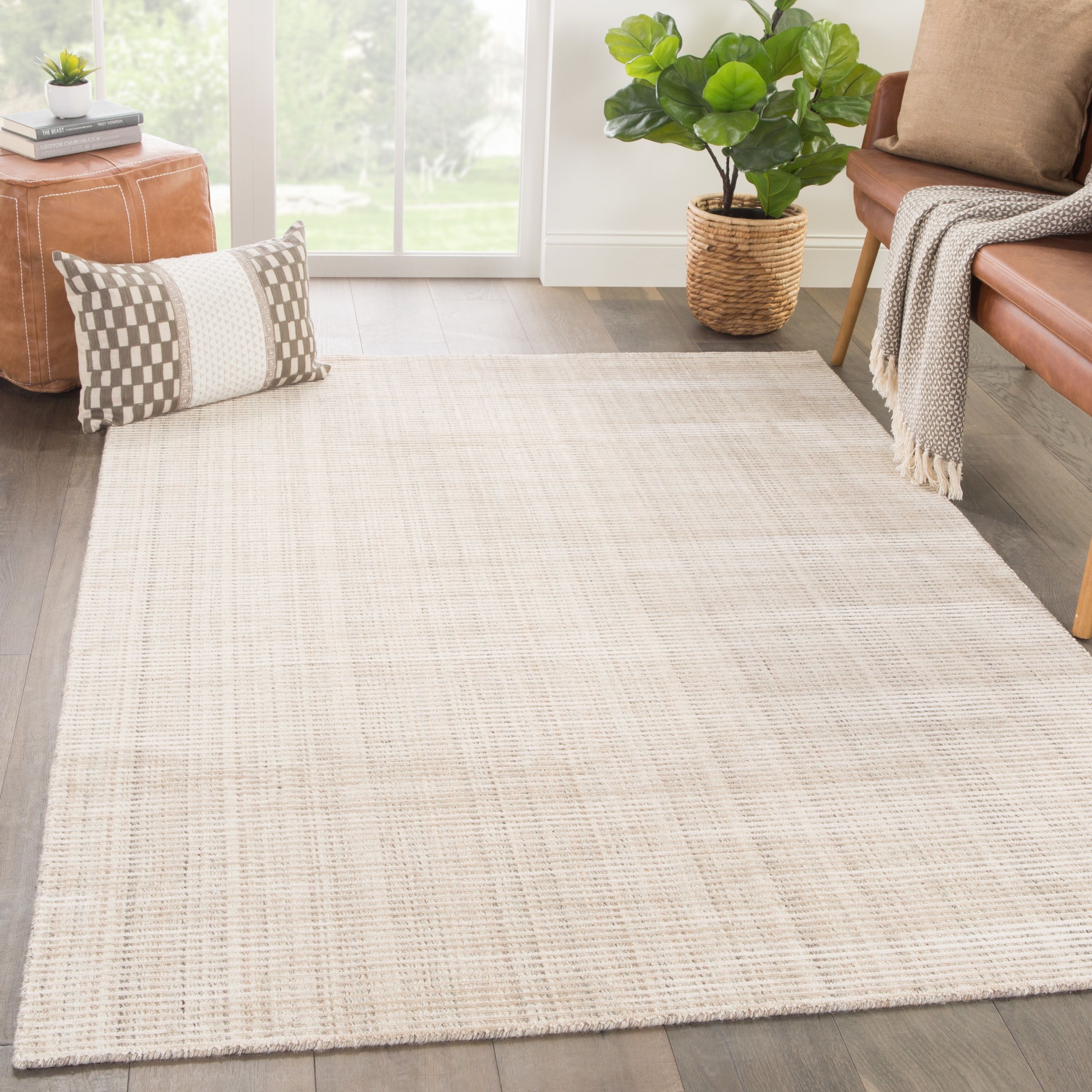 Phase Handmade Solid Ivory/ Beige Area Rug (8Undefined X 10Undefined) –  7Undefined10" X 9Undefined10" – Overstock – 20582652 With Ivory Beige Rugs (Photo 4 of 15)