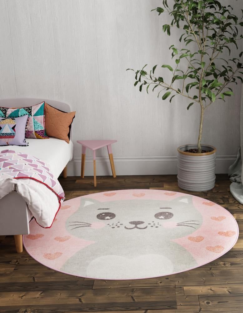 Featured Photo of Pink Whimsy Kids Round Rugs