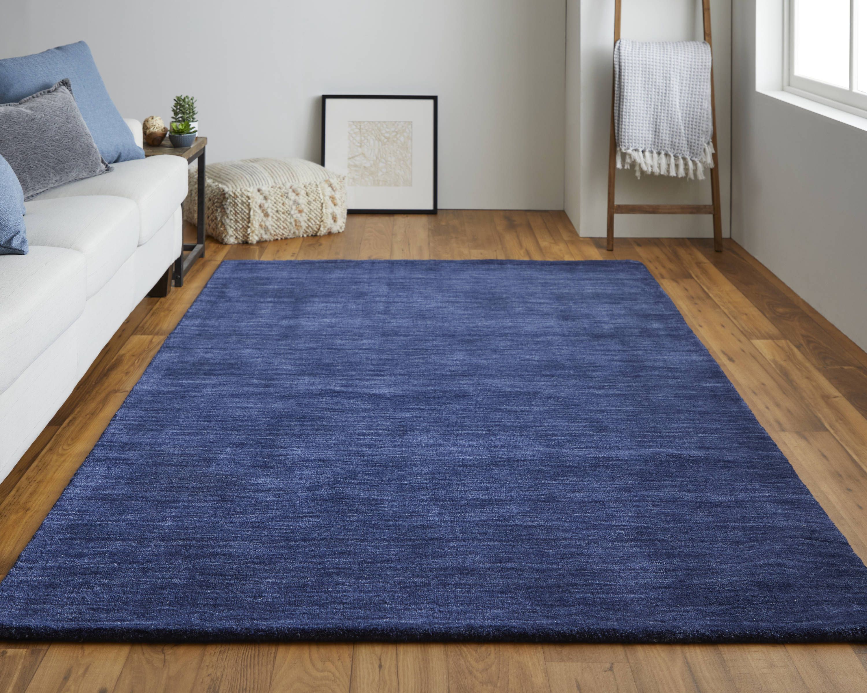 Room Envy Celano 2 X 3 Wool Midnight Navy Blue/Dark Blue Indoor Solid  Mid Century Modern Area Rug In The Rugs Department At Lowes Inside Blue Rugs (Photo 1 of 15)