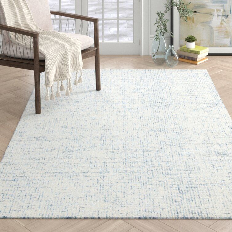 Rowe Handmade Ivory/Blue Rug & Reviews | Joss & Main Within Ivory Rugs (View 8 of 15)