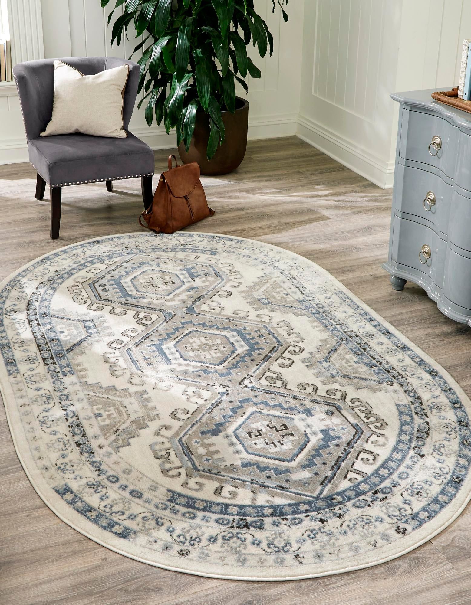 Rugs Charlotte Collection Rug – 8' X 10' Oval Aqua Low Pile Rug Perfect  For Living Rooms, Large Dining Rooms, Open Floorplans – Walmart Regarding Timeless Oval Rugs (Photo 1 of 15)