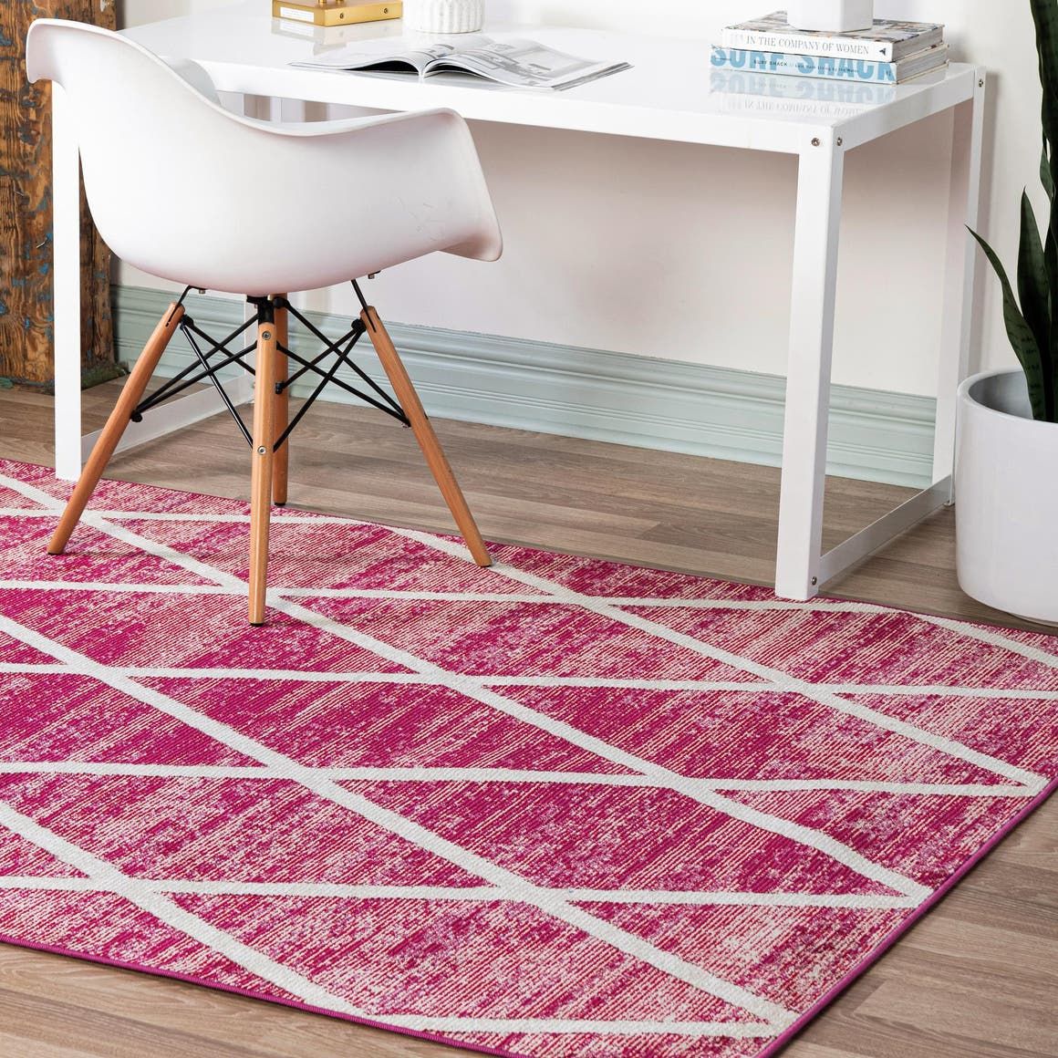 Rugs Starlight Collection Transitional Lattice Area Rug ‚Äì Pink 4' X  6' Rug Perfect For Entryways, Bedrooms, Living Rooms And More – Walmart For Starlight Rugs (View 3 of 15)
