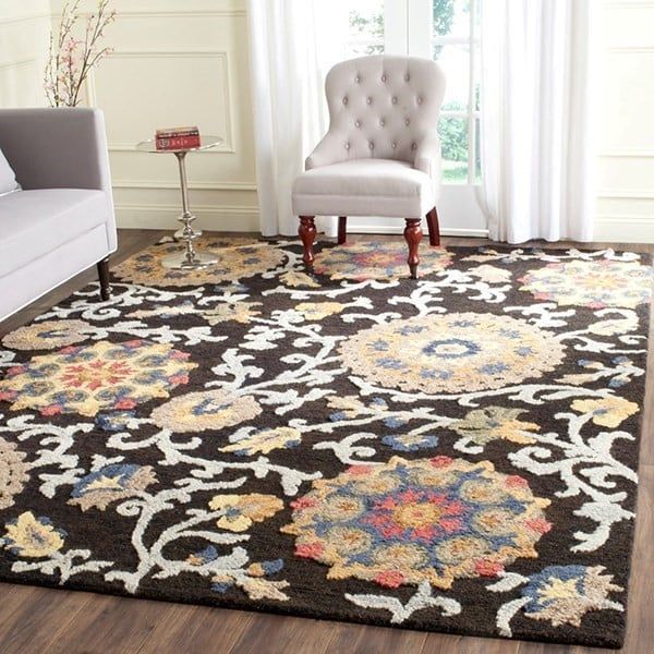 Safavieh Blossom Blm 401 Rugs | Rugs Direct Regarding Ivory Blossom Oval Rugs (View 3 of 15)