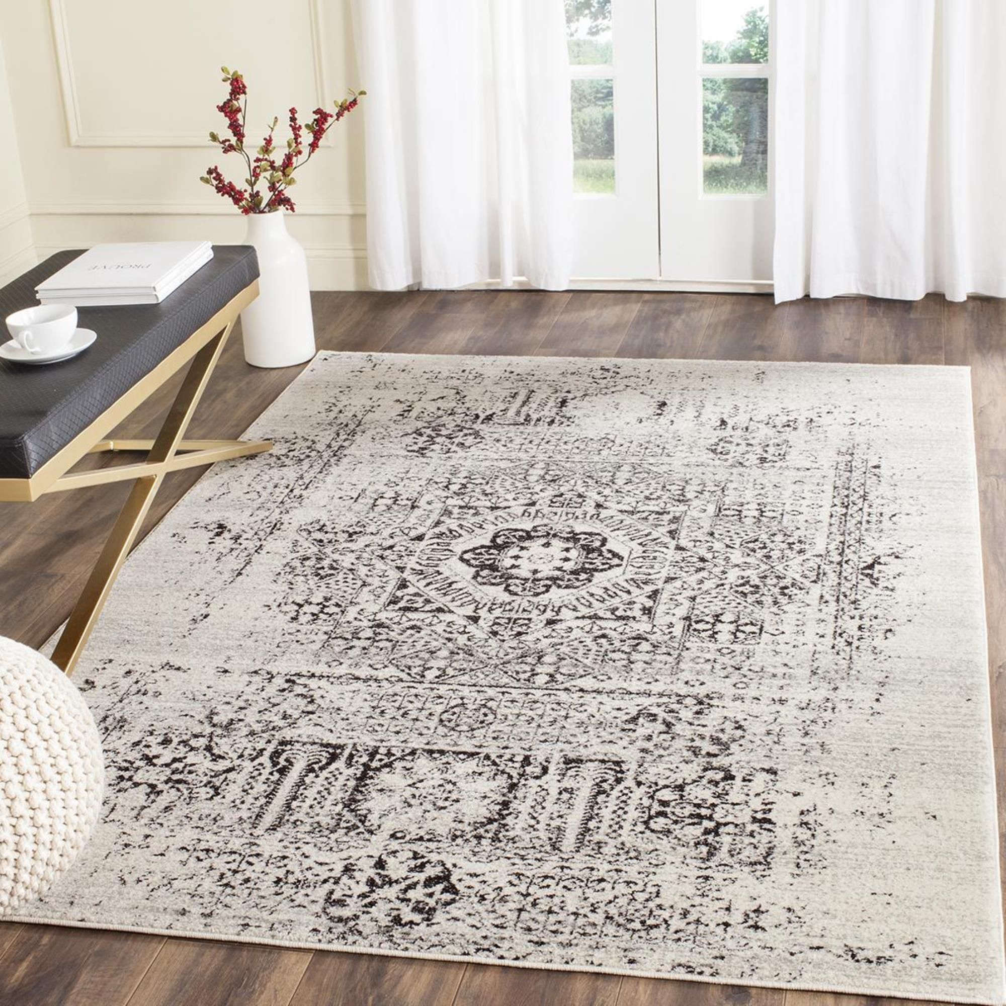 Safavieh Evoke Evk260T 4 4' X 6' Ivory/Black Area Rug | Nfm With Ivory And Black Rugs (View 4 of 15)