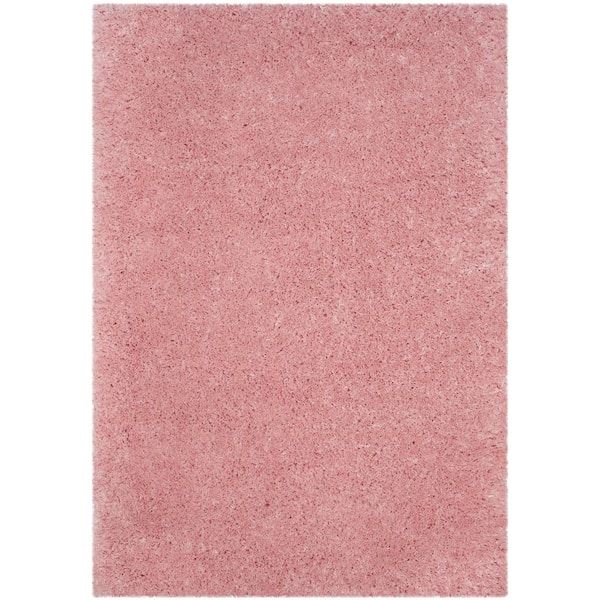 Safavieh Polar Shag Light Pink 8 Ft. X 10 Ft. Solid Area Rug Psg800P 8 –  The Home Depot Inside Pink Soft Touch Shag Rugs (Photo 11 of 15)