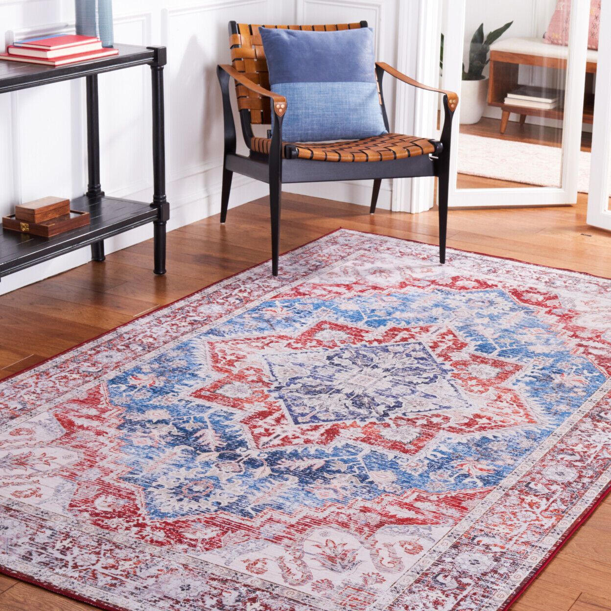 Safavieh Tucson Collection Tsn115M Blue / Red Rug | Ebay Inside Blue Tucson Rugs (View 6 of 15)
