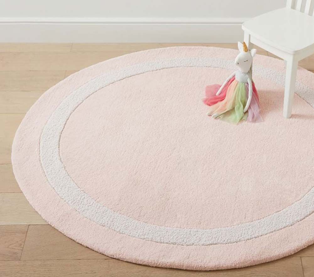 Shop Classic Border Round Rug Online | Pottery Barn Kids Uae Within Border Round Rugs (View 9 of 15)
