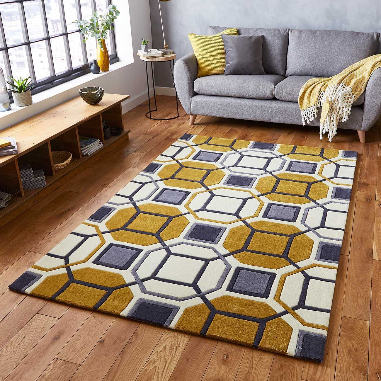 Shop Online Think Rugs Hong Kong 9238 Ivory/Yellow Rug – Therugshopuk For Yellow Ivory Rugs (View 4 of 15)