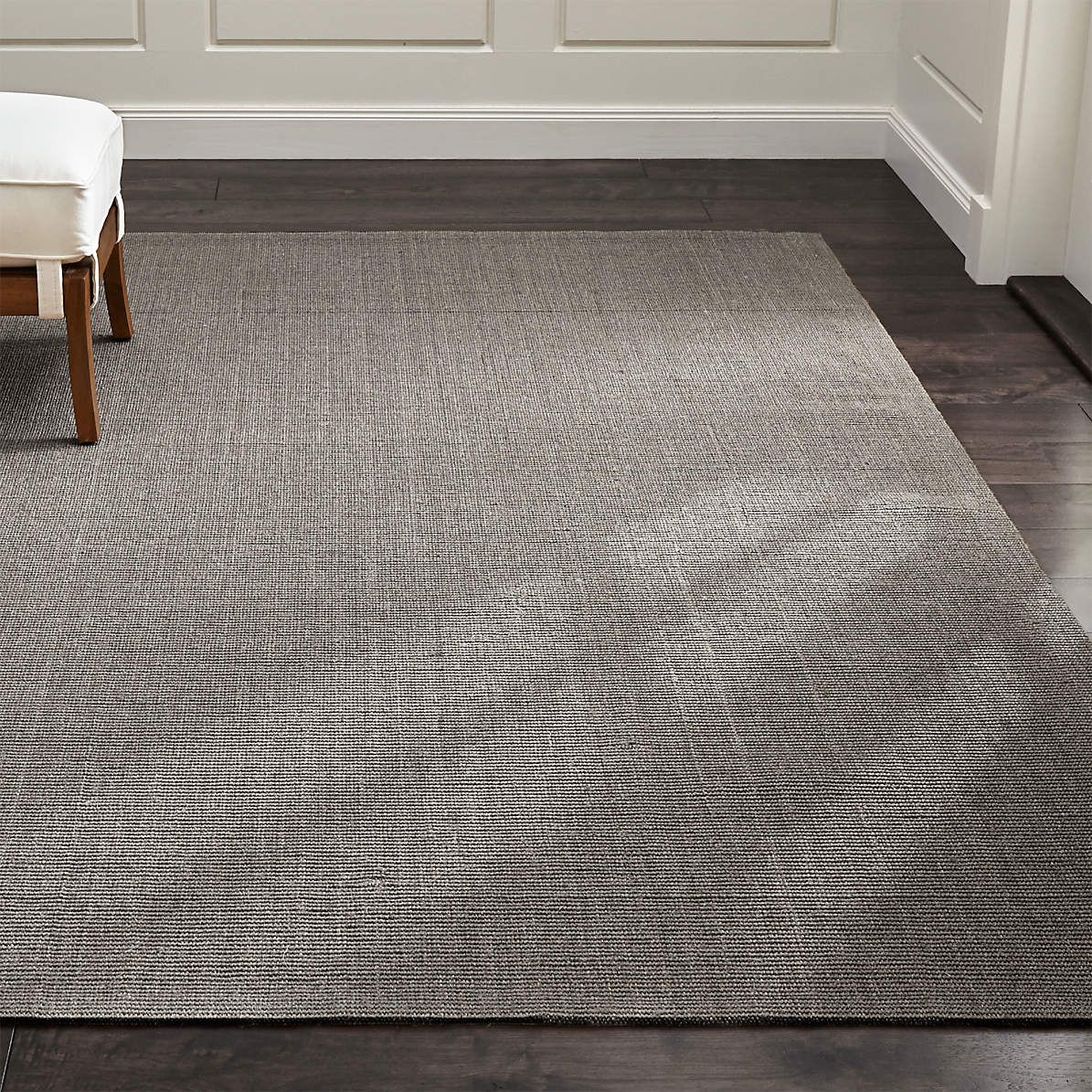 Sisal Grey Area Rug 2'X3' + Reviews | Crate & Barrel Pertaining To Gray Rugs (Photo 10 of 15)