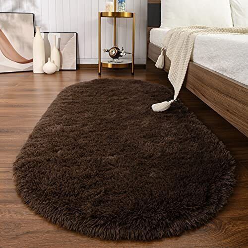 Softlife Oval Fluffy Rugs For Bedroom 2.6 X 5.3 Feet Shag Cute Area Rug For  G | Ebay Throughout Shag Oval Rugs (Photo 6 of 15)