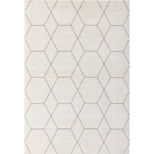Stylewell Trellis Frieze Ivory/Gray 7 Ft. X 10 Ft (View 15 of 15)