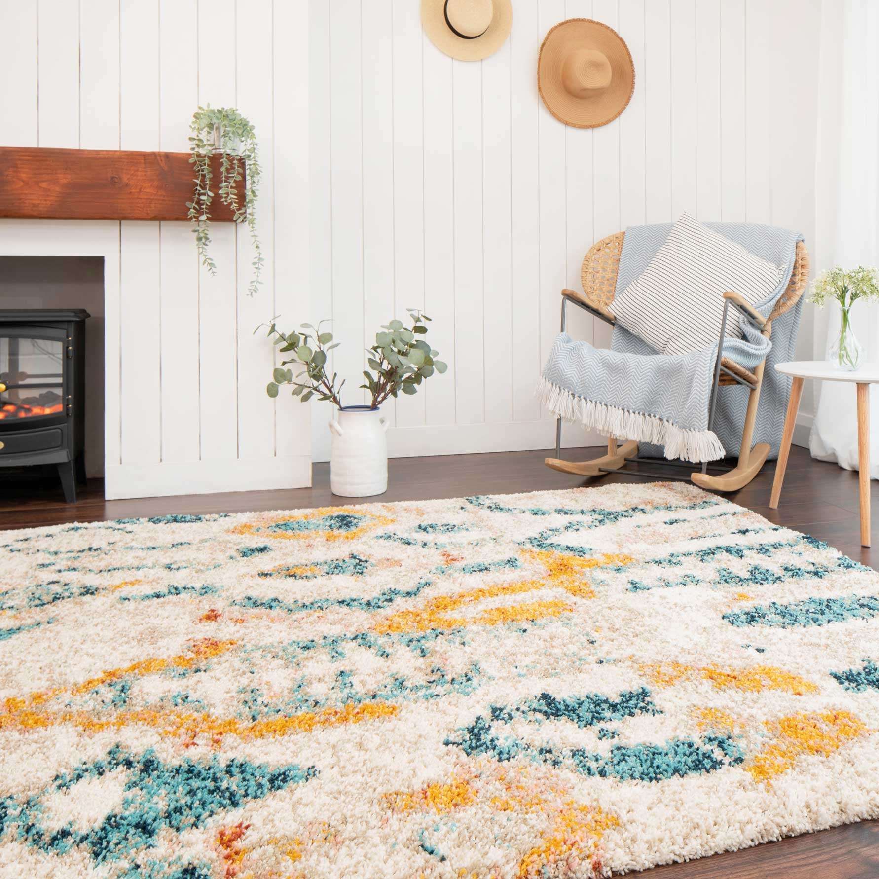 Super Soft Abstract Moroccan Shaggy Rug | Traveller | Kukoon Rugs Online Throughout Moroccan Shag Rugs (Photo 4 of 15)
