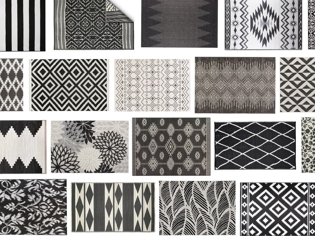 The Best Black And White Outdoor Rugs For 2023! – Jessica Welling Interiors Intended For Black Outdoor Rugs (Photo 8 of 15)