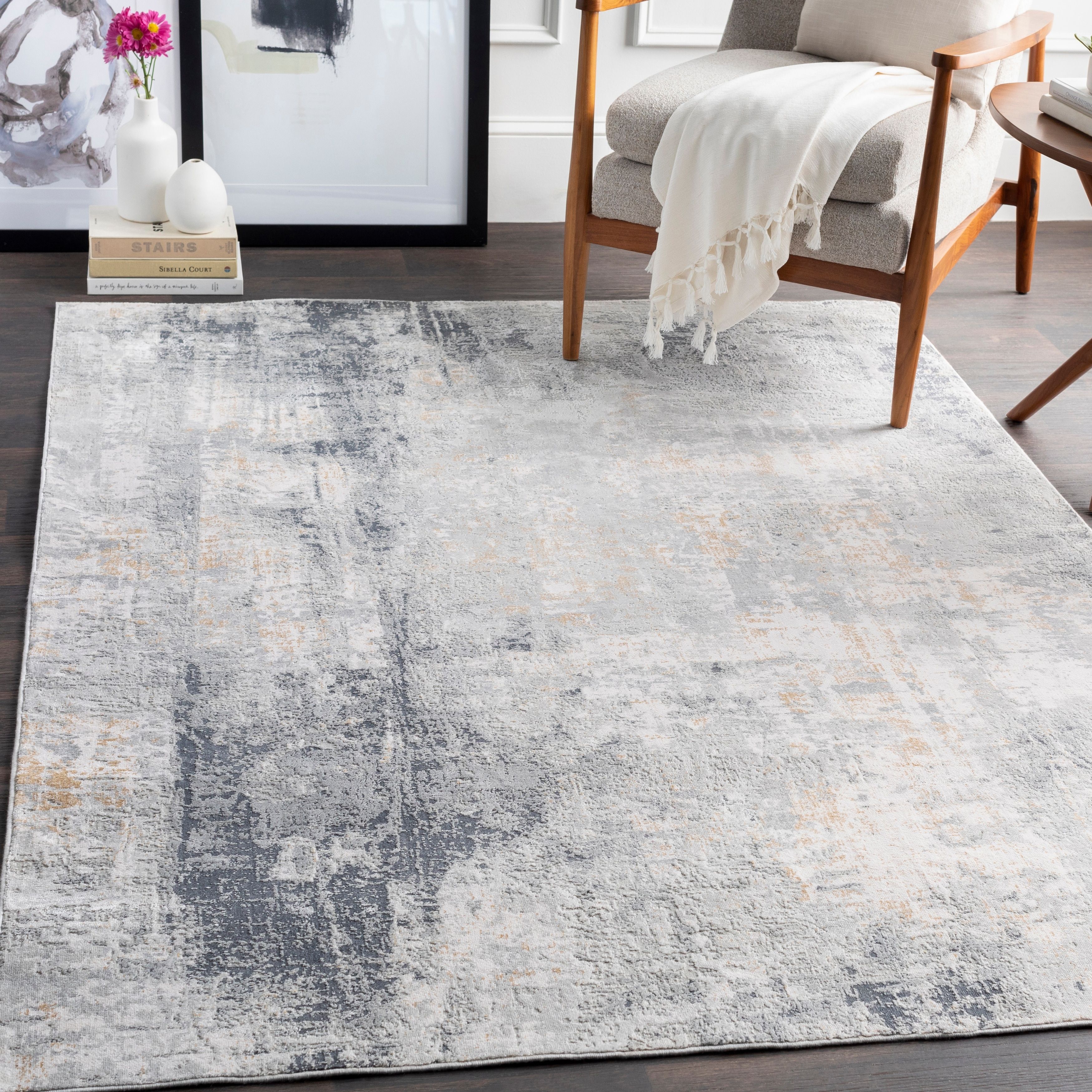 The Gray Barn Brook Haven Light Grey And Tan Modern Area Rug – Overstock –  26637097 For Light Gray Rugs (Photo 4 of 15)