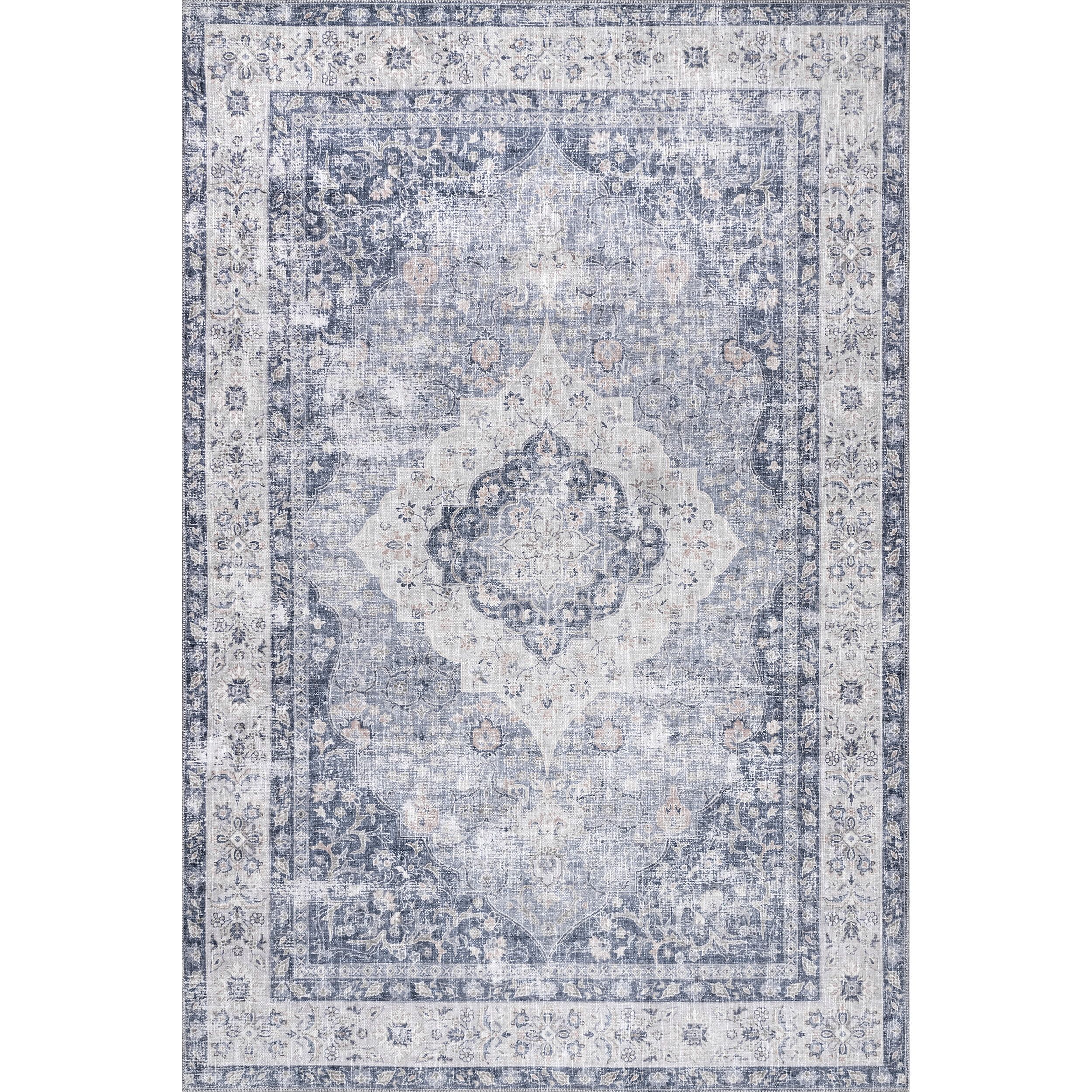 Trent Austin Design® Alaniz Floral Blossom Power Loom Machine Washable  Blue/Gray/Ivory Rug & Reviews | Wayfair In Ivory Blossom Rugs (View 15 of 15)