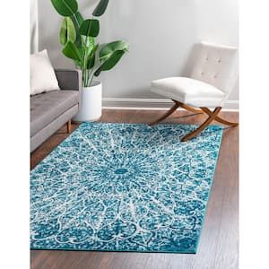 Turquoise – Area Rugs – Rugs – The Home Depot Pertaining To Turquoise Rugs (Photo 9 of 15)