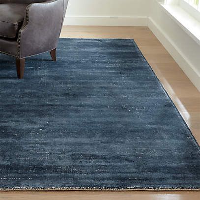 Vaughn Modern Blue Area Rug 5'X8' + Reviews | Crate & Barrel With Regard To Blue Rugs (Photo 5 of 15)