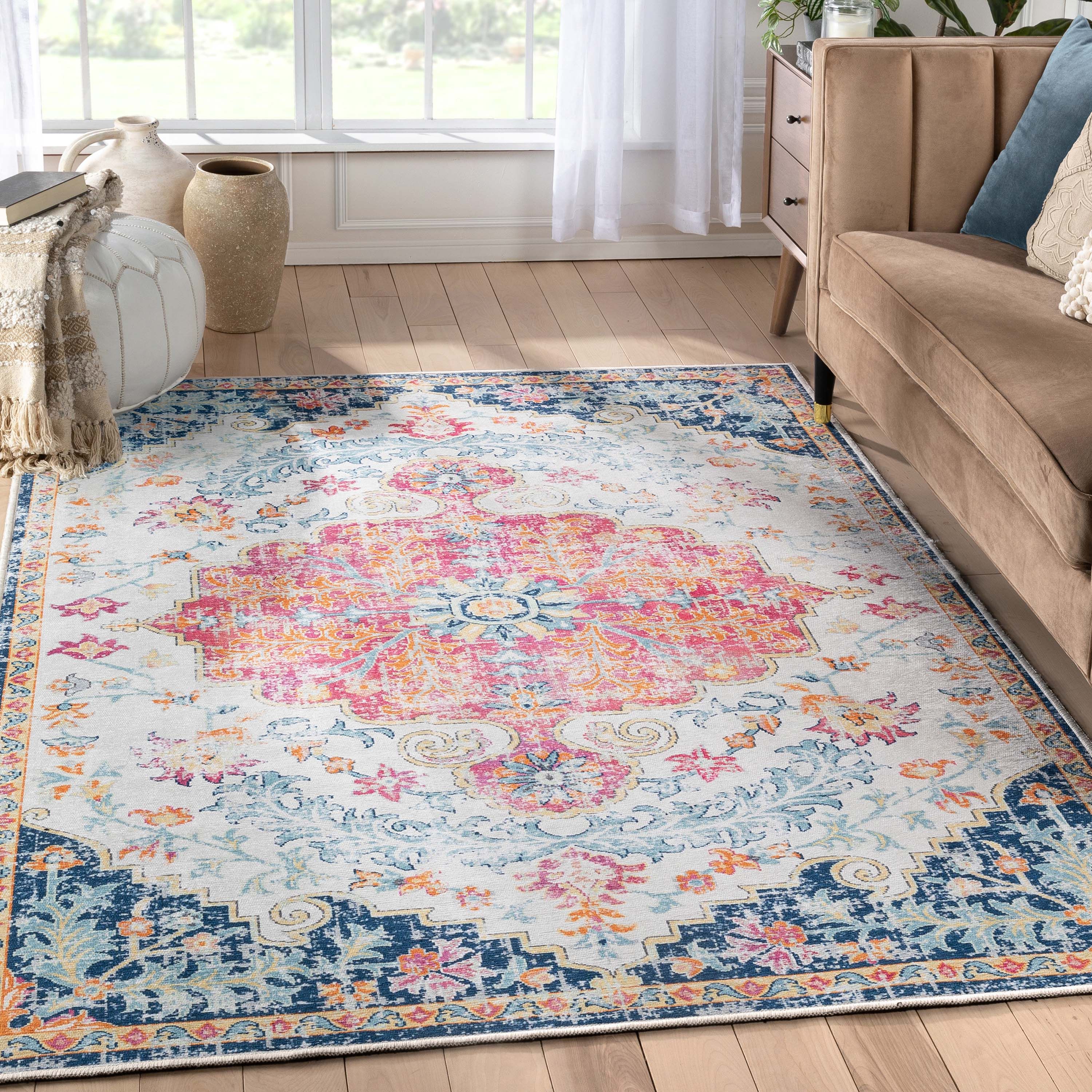 Well Woven Apollo Blythe Modern Vintage Multicolor 5'3" X 7'3" Easy Clean  Area Rug – Walmart In Apollo Rugs (View 10 of 15)
