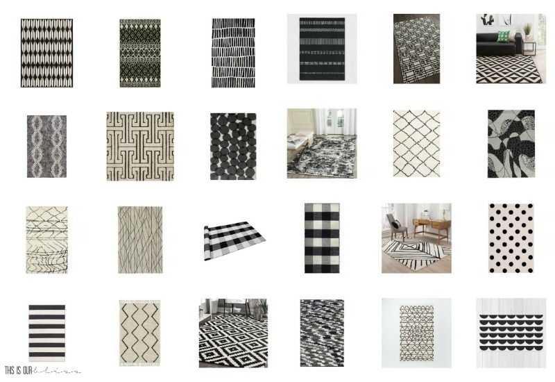 Where To Buy Bold Black And White Rugs For Any Room | This Is Our Bliss With Regard To Black And White Rugs (Photo 4 of 15)