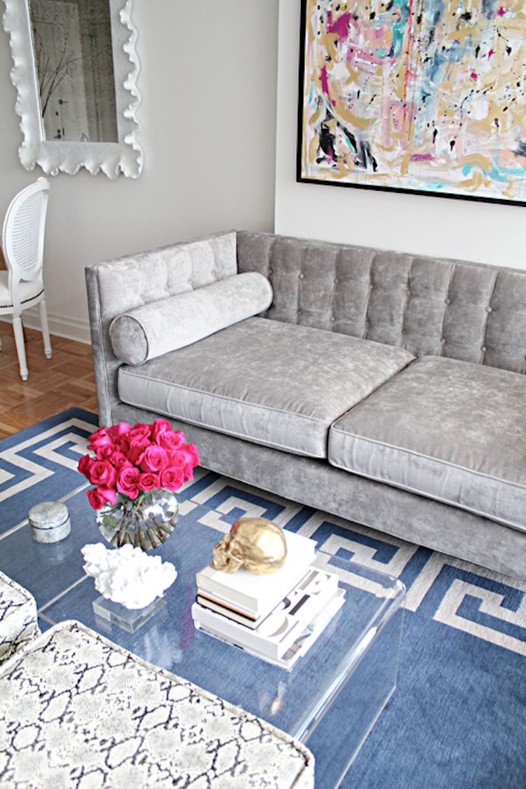 12 Gray Velvet Sofas For The Living Room You'Ll Love! Intended For Light Gray Velvet Sofas (Photo 1 of 15)