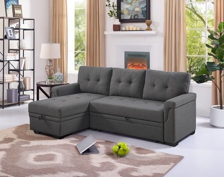 A Reversible Sleeper Sectional Because It Is Basically An Entire Mini Home  Unto Itself. It Folds Open Into A Bed. It Has Its Own Hidden Storage Area.  It Has Roo… | Sofa Furniture, Throughout Reversible Pull Out Sofa Couches (Photo 14 of 15)