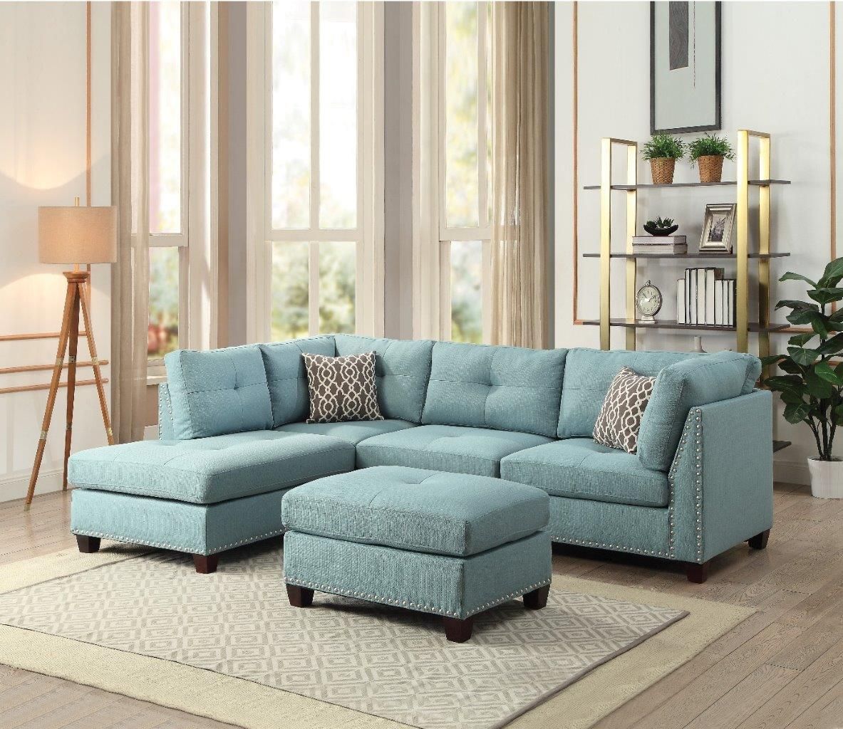 Featured Photo of Sectional Sofas With Ottomans and Tufted Back Cushion