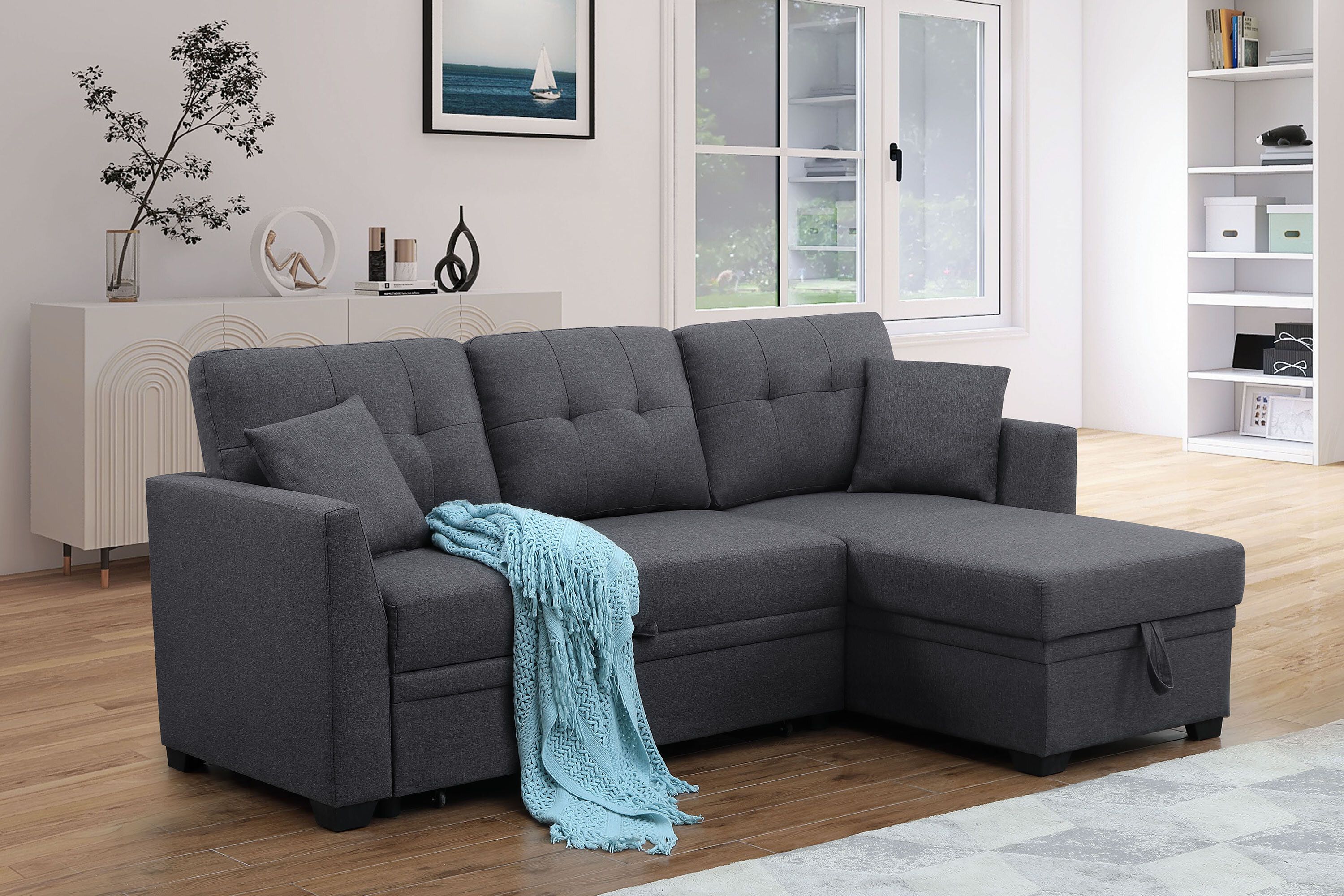 Alexent Sleeper Sofa & Reviews | Wayfair Throughout Pull Out Couch Beds (View 15 of 15)