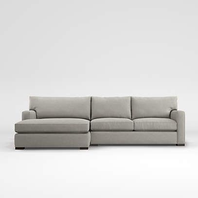 Axis 2 Piece Left Arm Double Chaise Sectional Sofa + Reviews | Crate &  Barrel Pertaining To Sofas With Double Chaises (View 6 of 15)