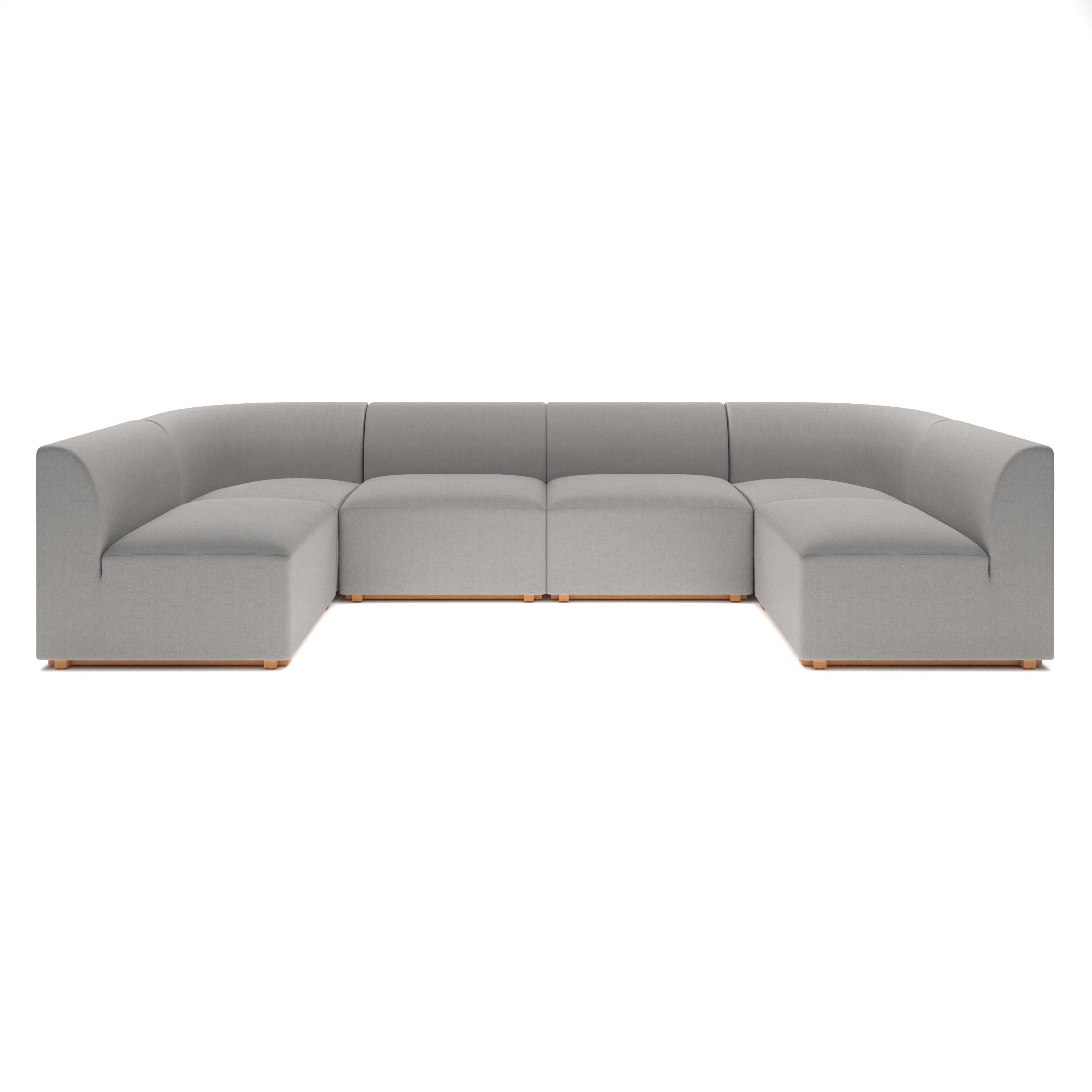 Blockhouse Modular Sectional – 6 Seat U Shaped Sofa | Rypen Collections |  Rypen Inside 6 Seater Sectional Couches (View 8 of 15)