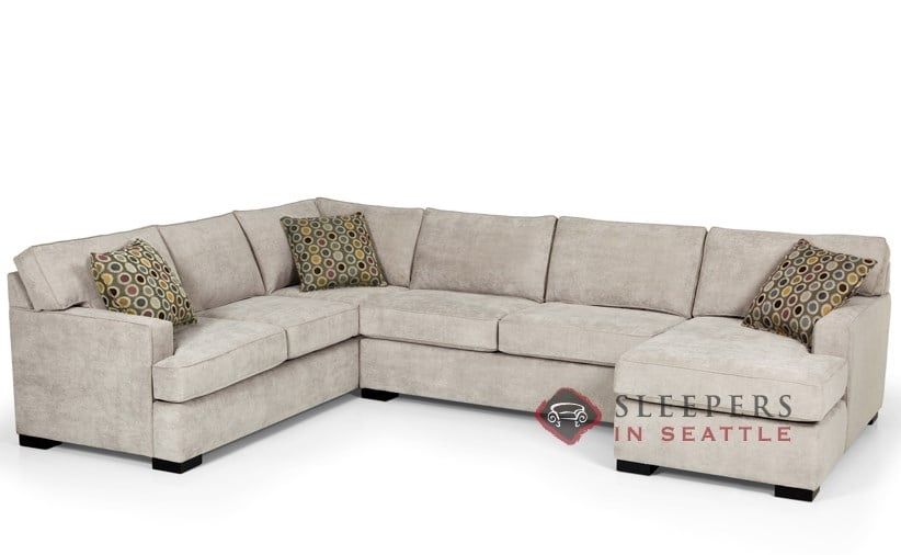 Customize And Personalize 146 True Sectional Fabric Sofastanton | True  Sectional Size Sofa Bed | Sleepersinseattle With Regard To U Shaped Sectional Sofa With Pull Out Bed (View 14 of 15)