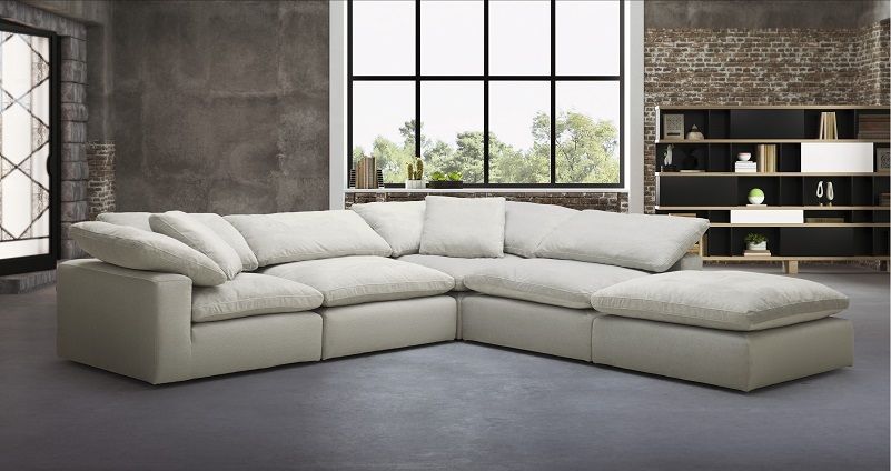 Divani Casa Unity – Modern White L  Shaped Reversible Sectional Sofa Intended For Reversible Sectional Sofas (View 15 of 15)