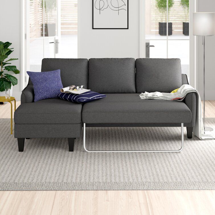 Ebern Designs Sarrinah 83" Wide Left Hand Facing Sleeper Sofa & Chaise &  Reviews | Wayfair With Regard To Left Or Right Facing Sleeper Sectional Sofas (View 4 of 15)