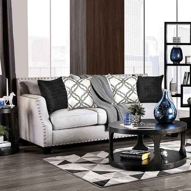 Furniture Of America Phoibe Sm3077 Sf Transitional Gray Nailhead Trim Sofa  | Dream Home Interiors | Sofas Pertaining To Sofas With Nailhead Trim (Photo 3 of 15)