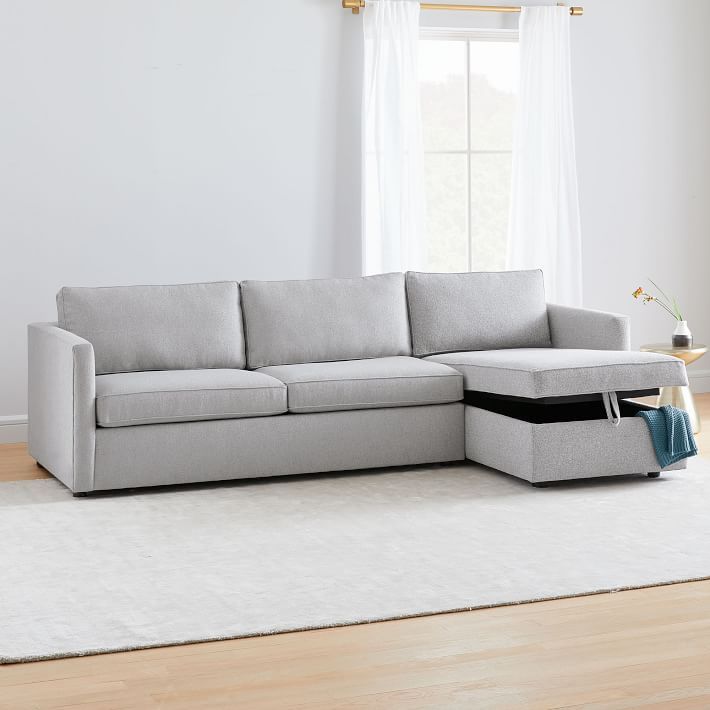Harris 2 Piece Chaise Sectional W/ Storage (101"–111") | West Elm Within Sofa Sectionals With Storage (View 10 of 15)
