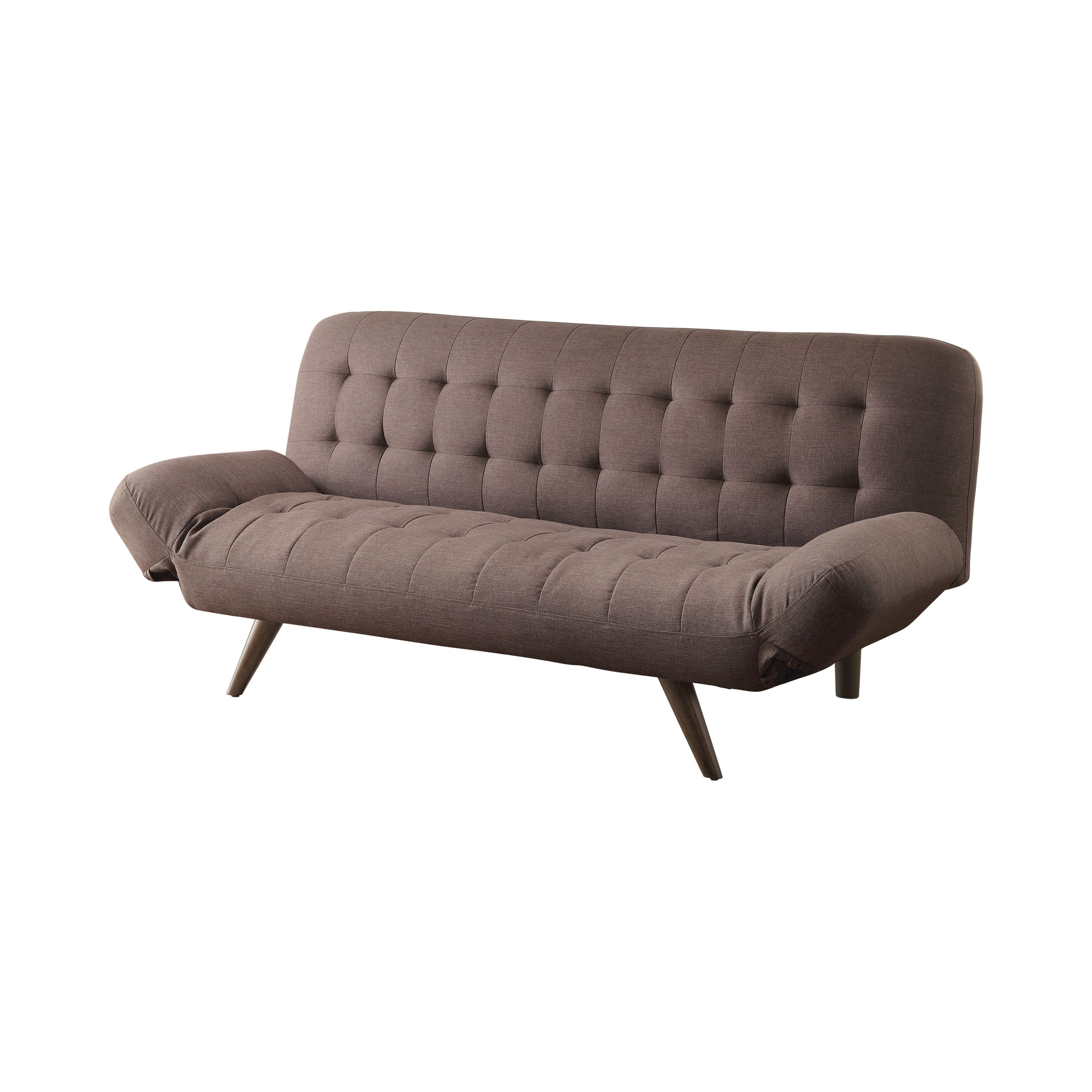 Janet Tufted Sofa Bed With Adjustable Armrest Milk Grey – Co Regarding Adjustable Armrest Sofa Couches (Photo 6 of 15)