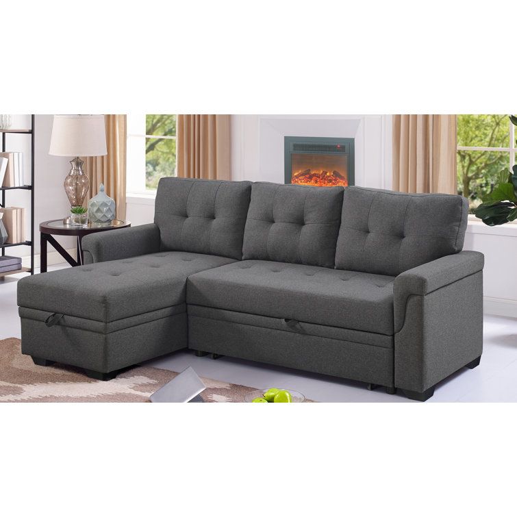 Kitsco Gunnar 3 – Piece Upholstered Sectional & Reviews | Wayfair For 3 Seat Sofa Sectionals With Reversible Chaise (View 5 of 15)