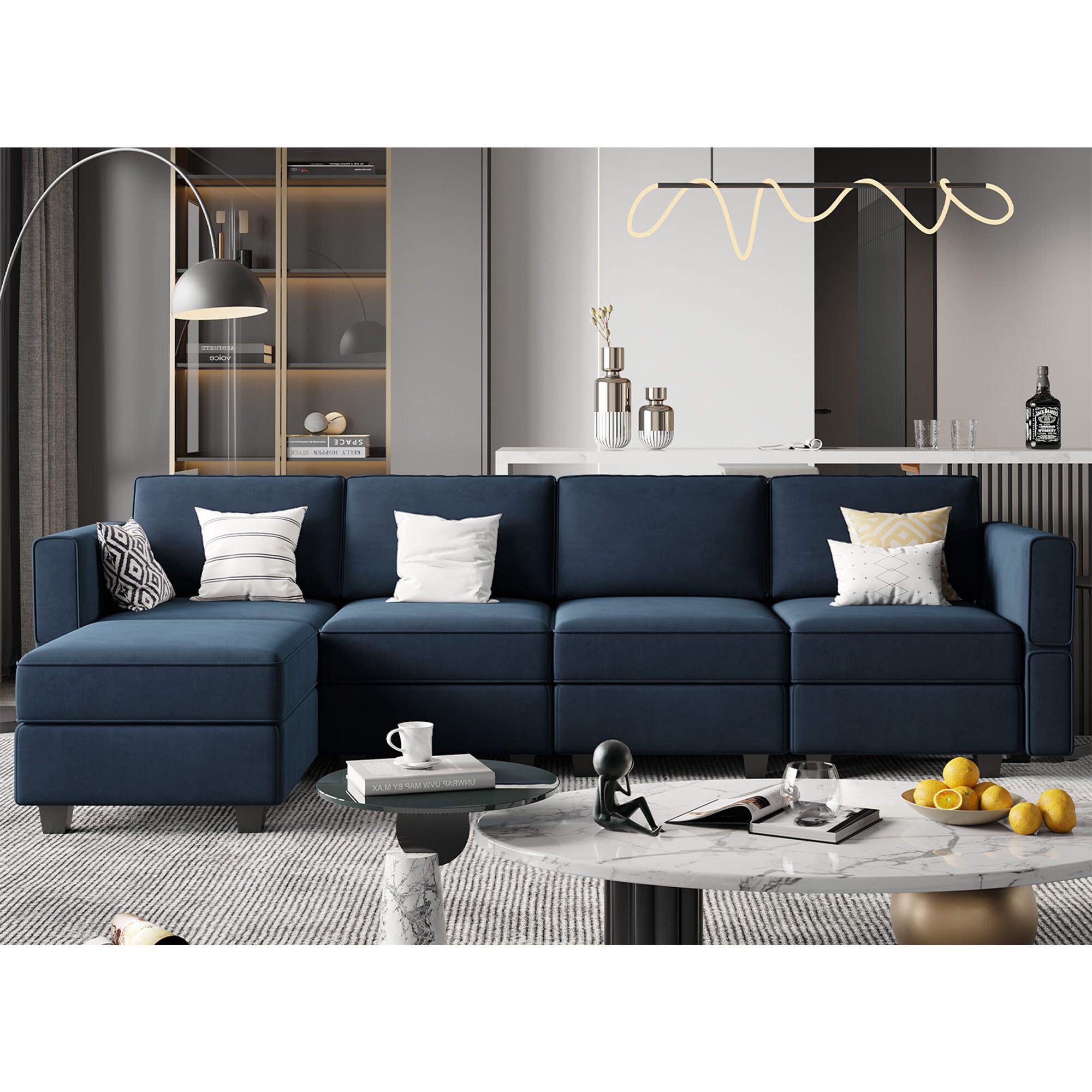Latitude Run® Teangela 116.6'' Upholstered Sectional Sofa With Storage &  Reviews | Wayfair Inside Sectional Sofa With Storage (Photo 7 of 15)