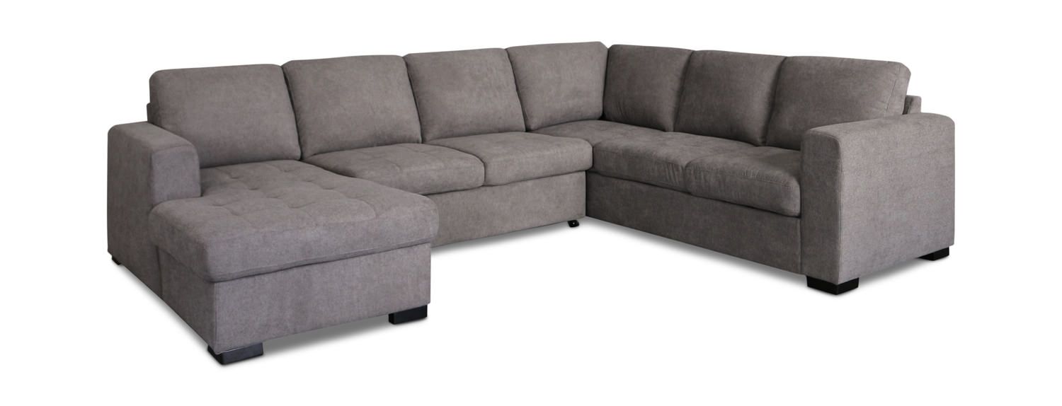 Louden Sleeper Sectional With Storage Chaise | Dock86 Inside Left Or Right Facing Sleeper Sectional Sofas (View 10 of 15)