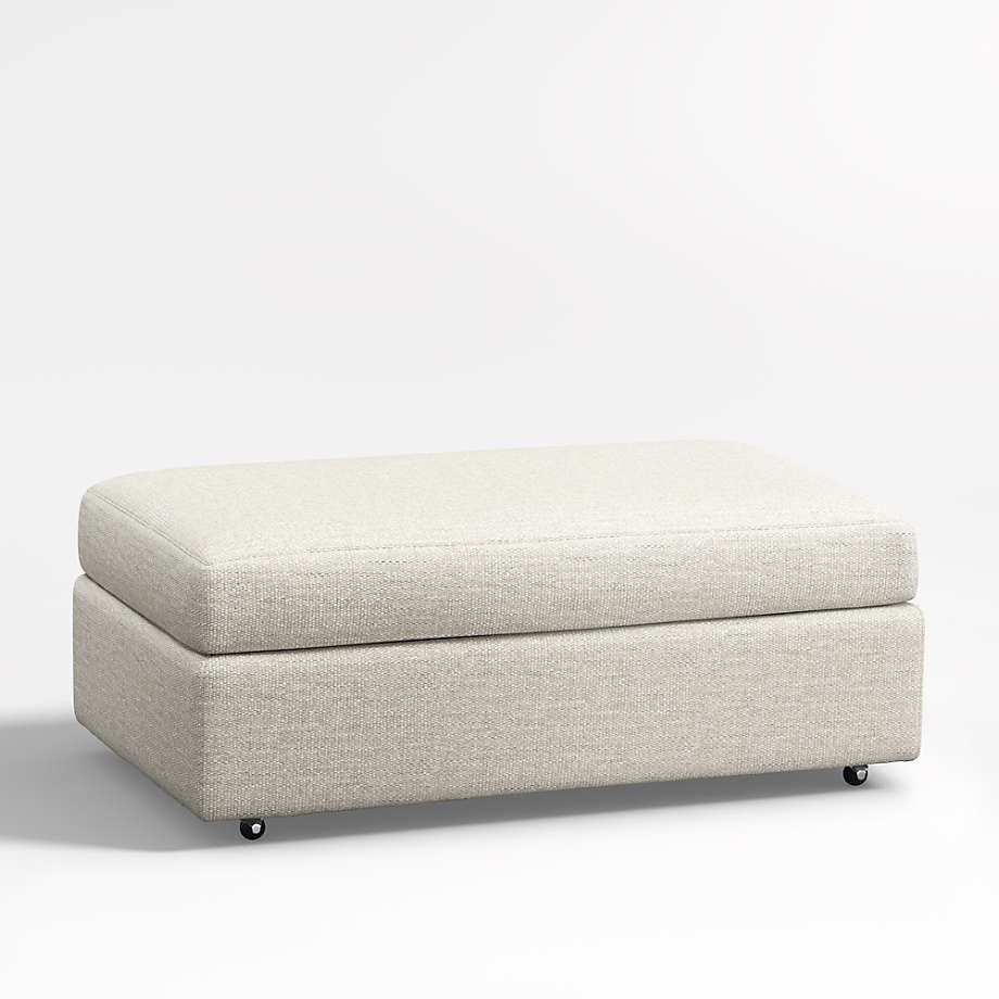 Lounge Deep Ottoman For Couch + Reviews | Crate & Barrel Regarding Sofas With Storage Ottoman (View 8 of 15)