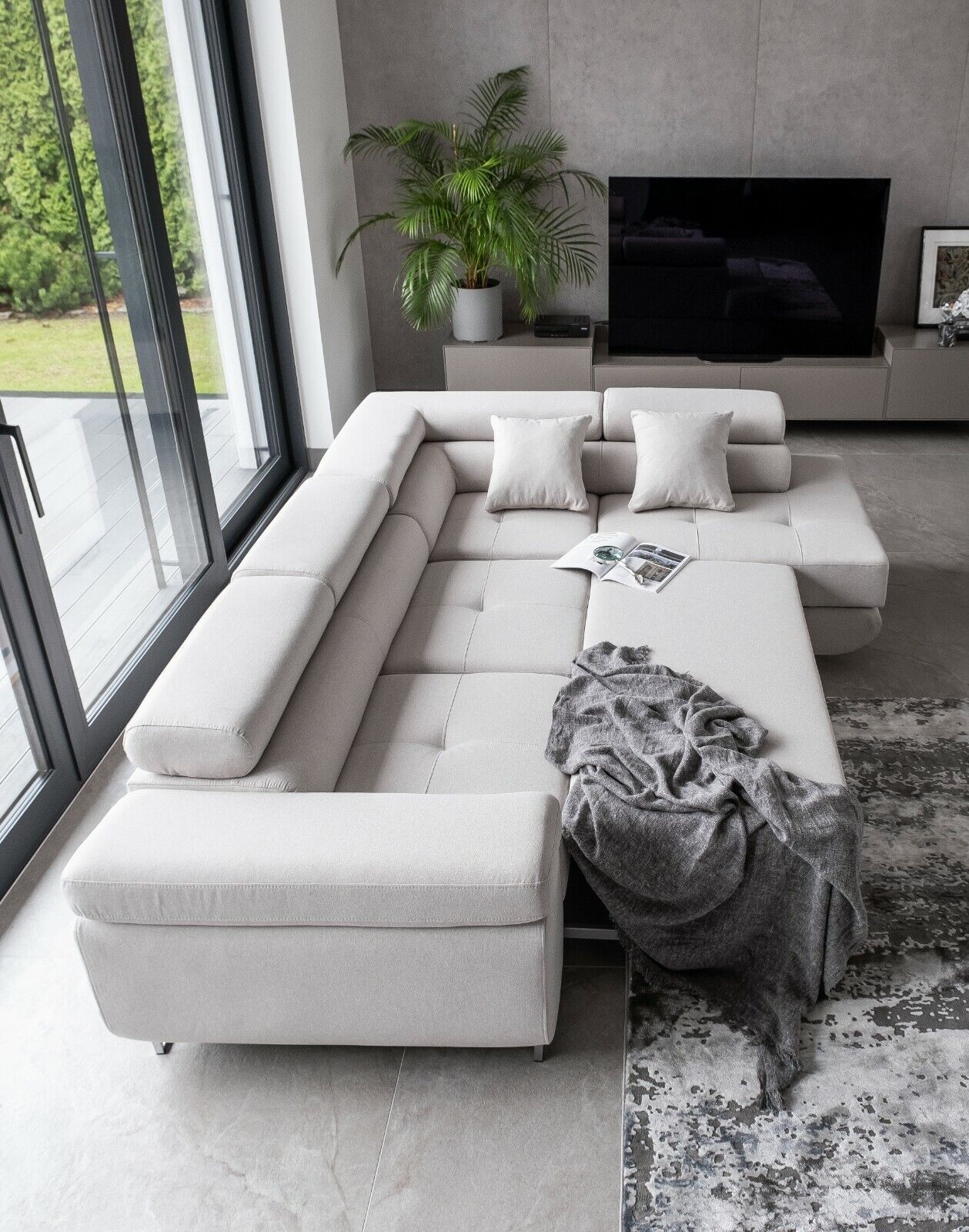 Modern Design L Shape Corner Sofa Bed Antonio. Easy Clean Fabrics (View 8 of 15)