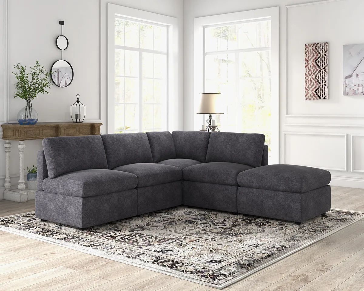 Modular Sectional Sofa Couch,L Shaped Sofa Couch Convertible Sofa 4 Seat  Sofa | Ebay Intended For Free Combination Sectional Couches (Photo 13 of 15)
