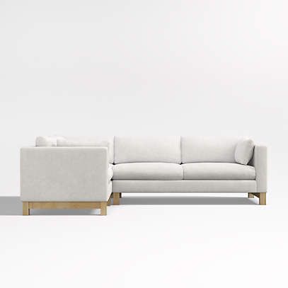 Pacific 3 Piece Small L Shaped Sectional Sofa With Wood Legs | Crate &  Barrel For Small L Shaped Sectionals (View 9 of 15)