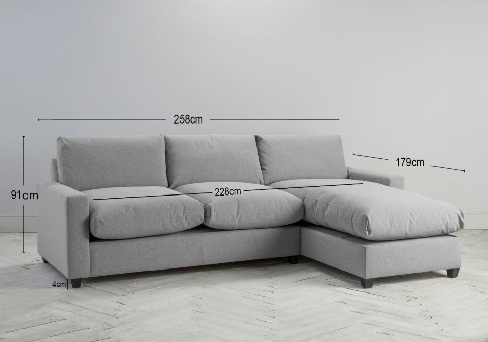 Perch & Parrow | Mimi Right Hand Chaise Ottoman Sofa Bed In Sofa Beds With Right Chaise And Pillows (View 8 of 15)