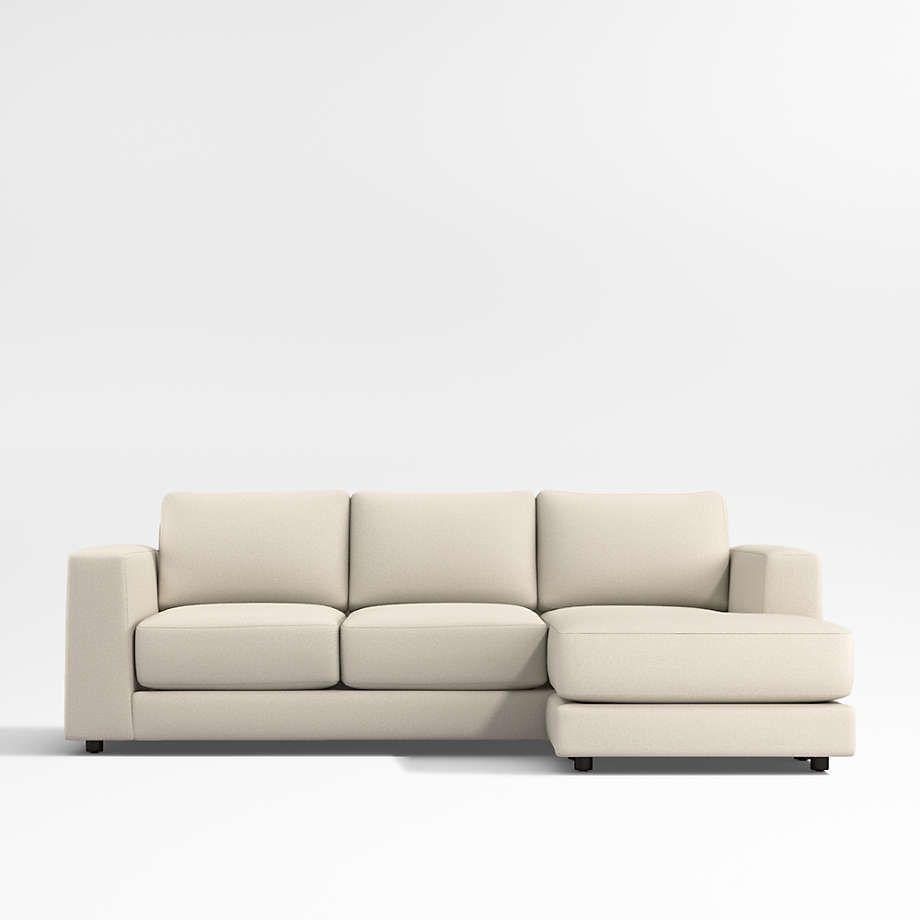 Peyton 3 Seat Reversible Sectional Sofa + Reviews | Crate & Barrel Throughout 3 Seat Sofa Sectionals With Reversible Chaise (Photo 9 of 15)