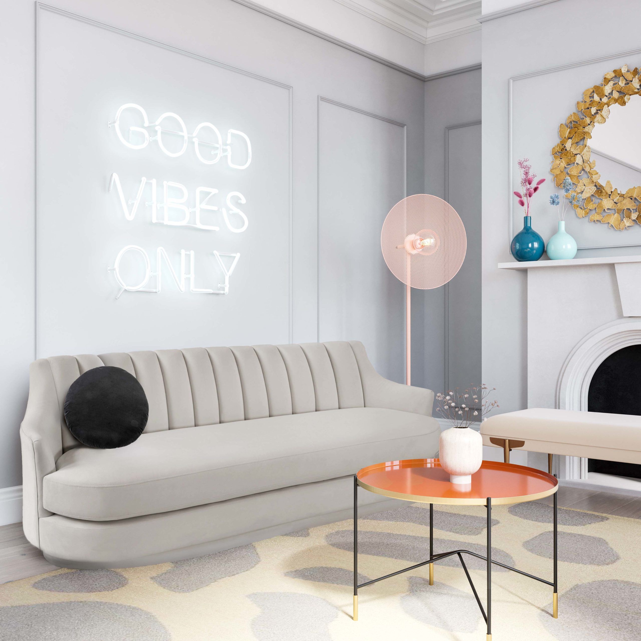 Peyton Light Grey Velvet Sofa – Tov Furniture Intended For Light Gray Velvet Sofas (Photo 4 of 15)
