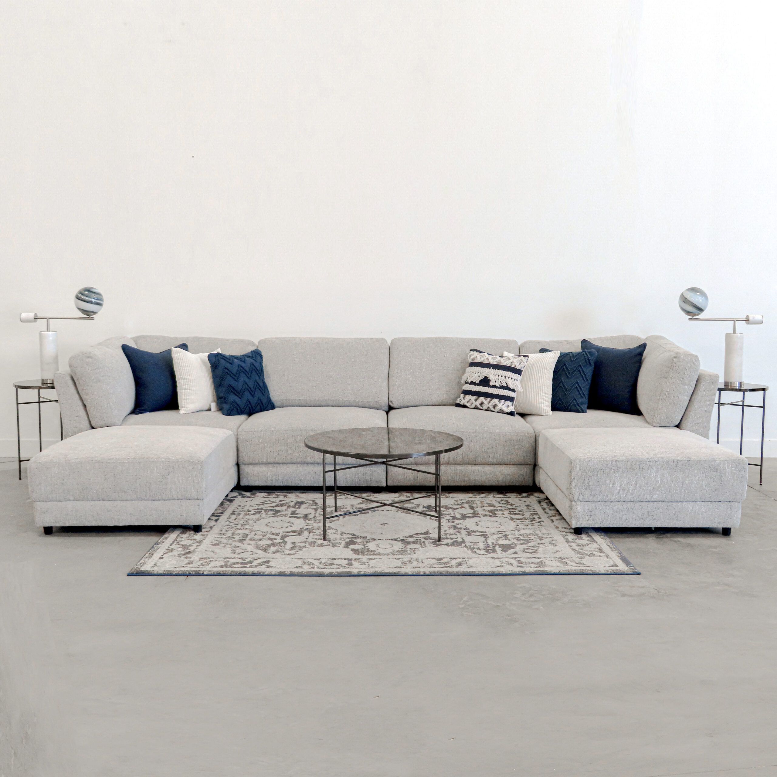 Scot Gray Modular Sectional – 6 Seat Configuration – Wallaroo'S Furniture &  Mattresses With 6 Seater Modular Sectional Sofas (View 12 of 15)